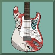 Red Guitar Re-Spins image