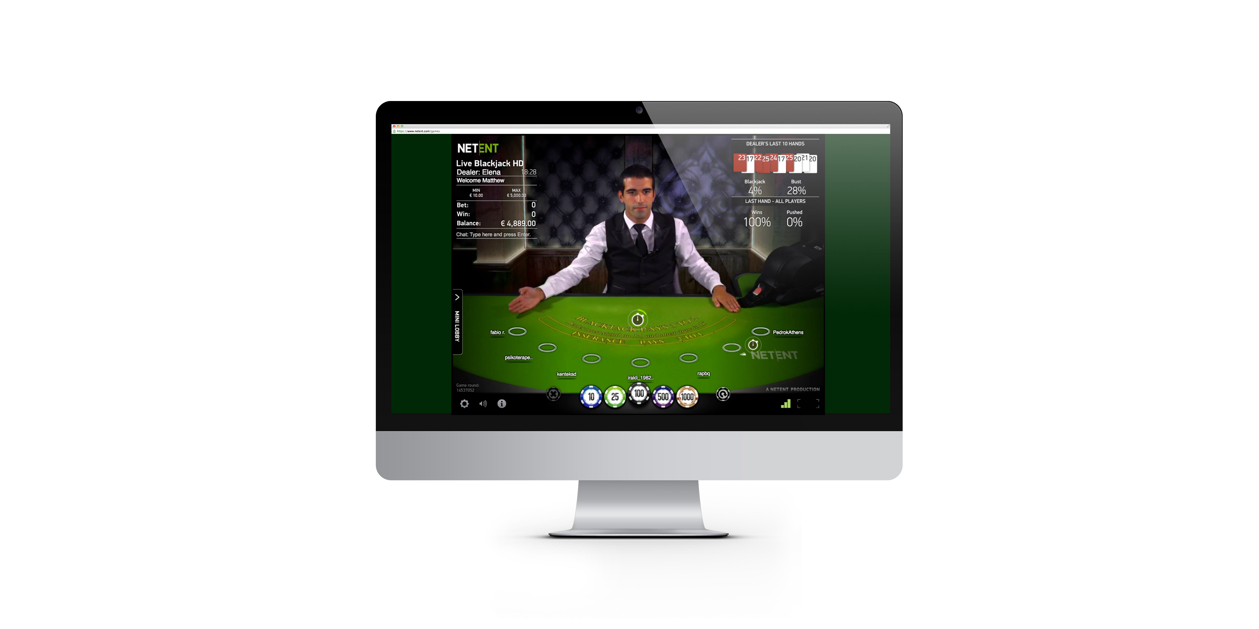 NetEnt Live - Blackjack